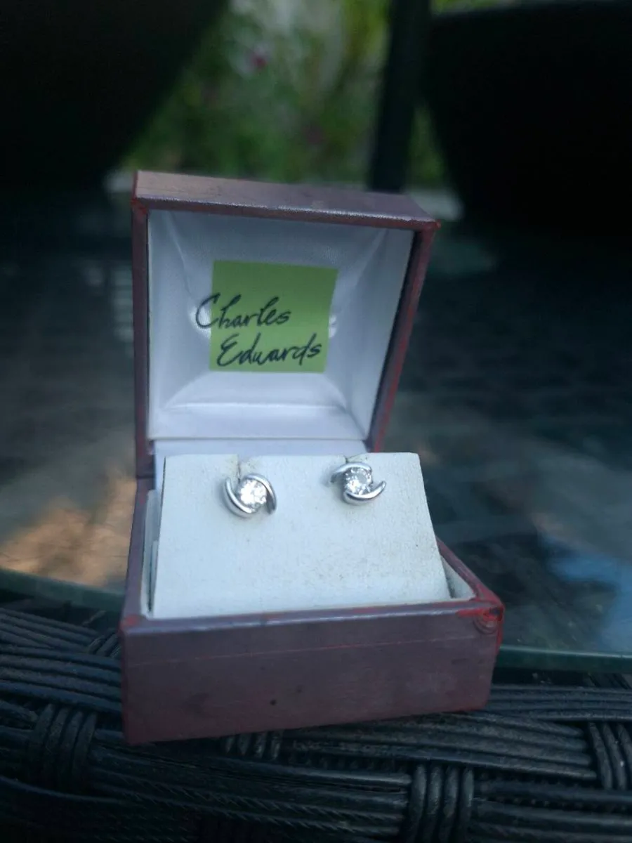 Vintage Charles Edwards Sterling Silver Earrings - Image 2