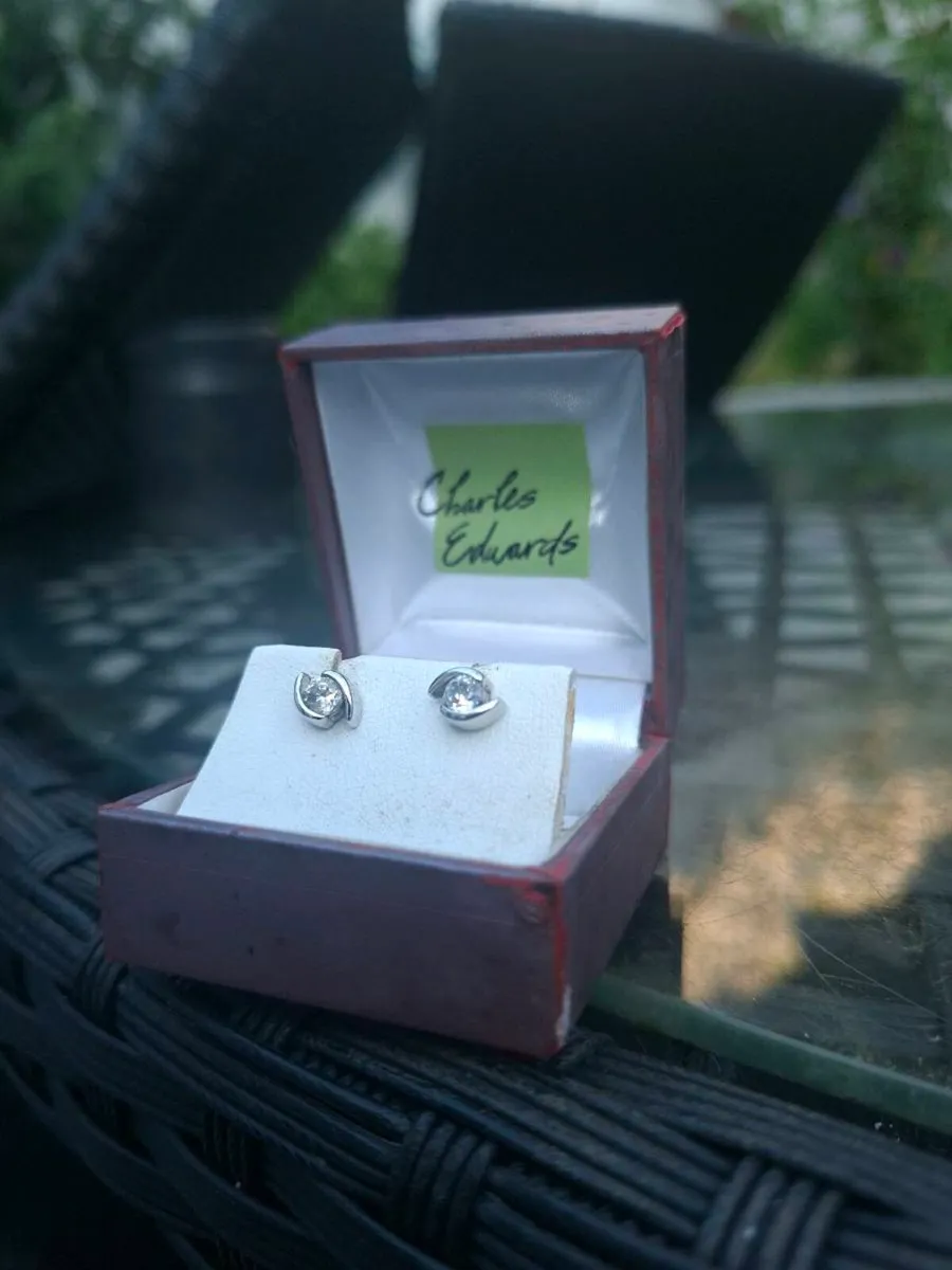 Vintage Charles Edwards Sterling Silver Earrings - Image 3