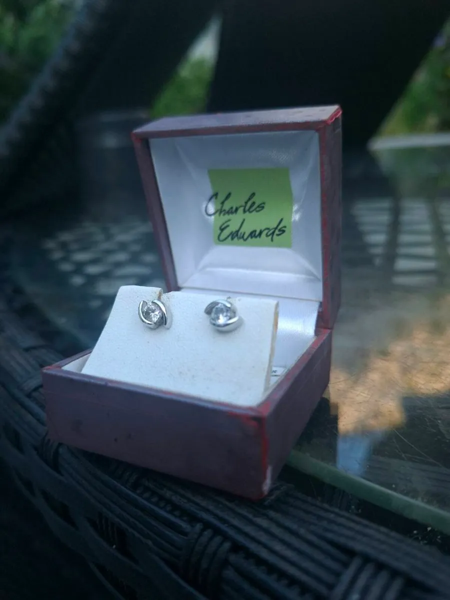 Vintage Charles Edwards Sterling Silver Earrings - Image 1