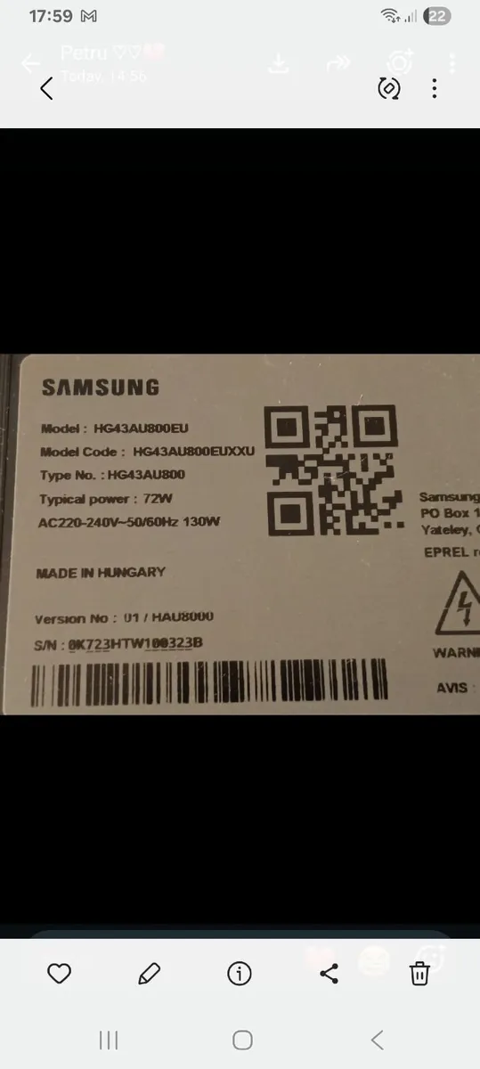 Samsung 43inc tv - Image 2