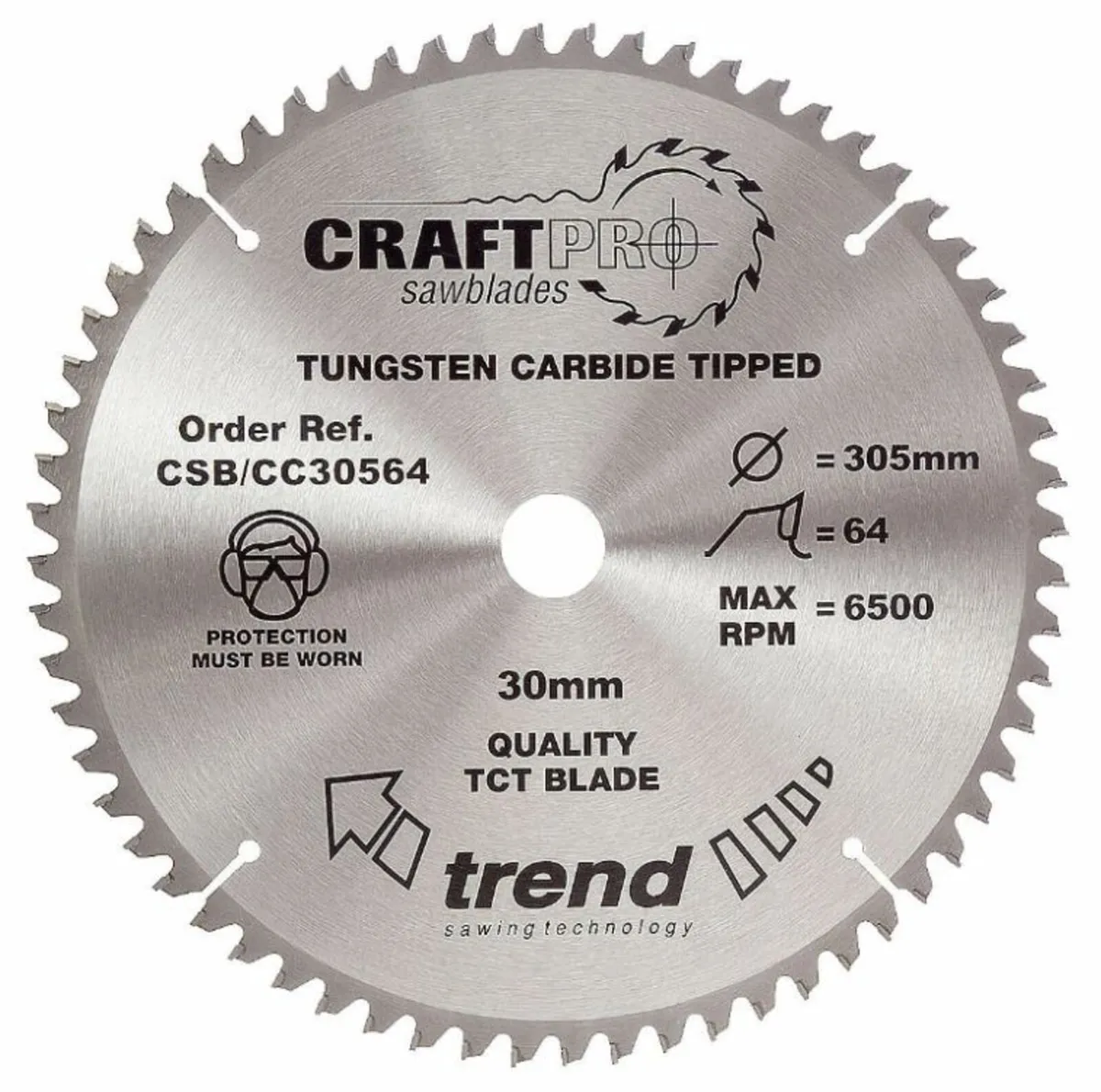 Trend CSB/CC30564 Saw Blade 305 x 30mm x 64T