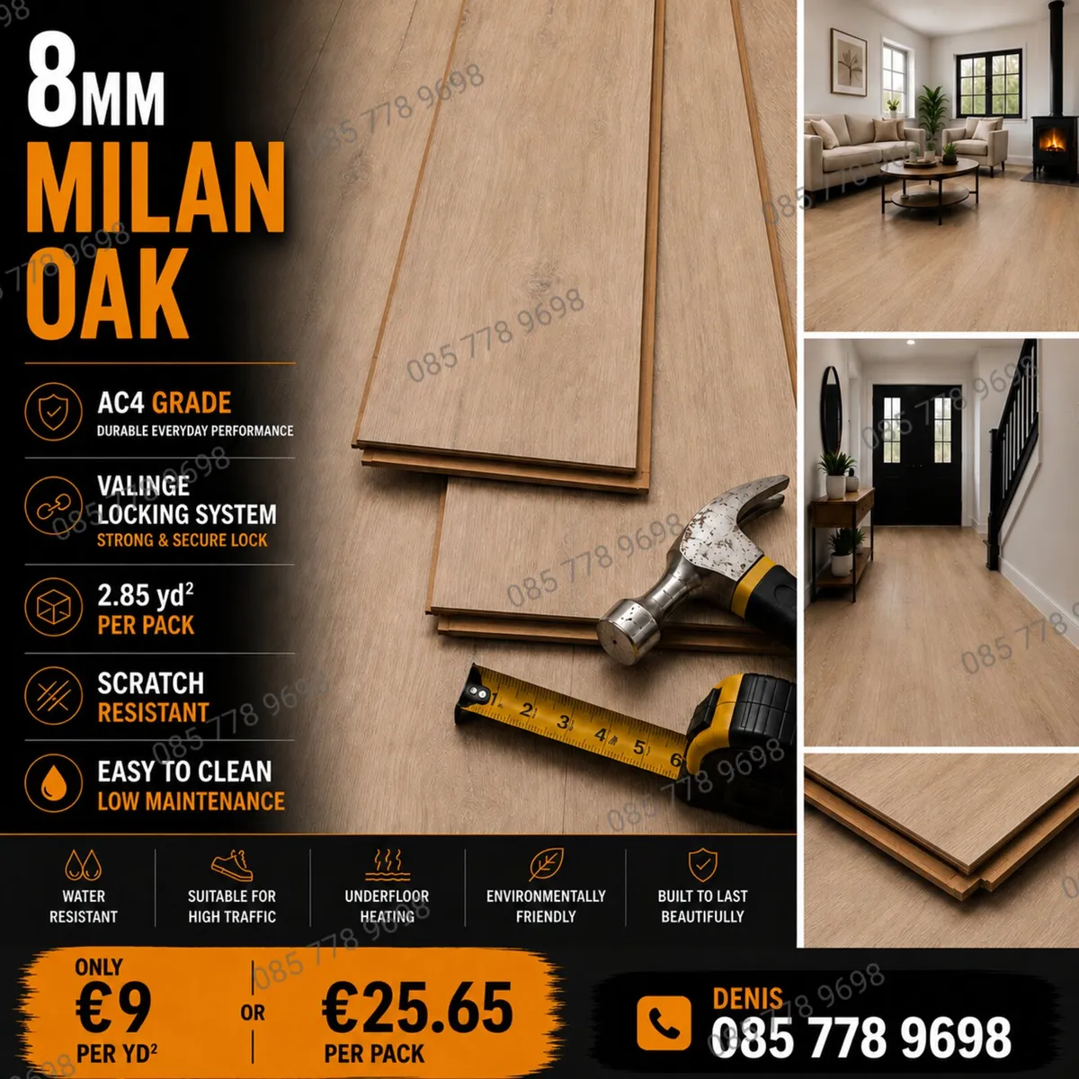 New 8mm Matt Laminated Flooring - Free Delivery - Image 4