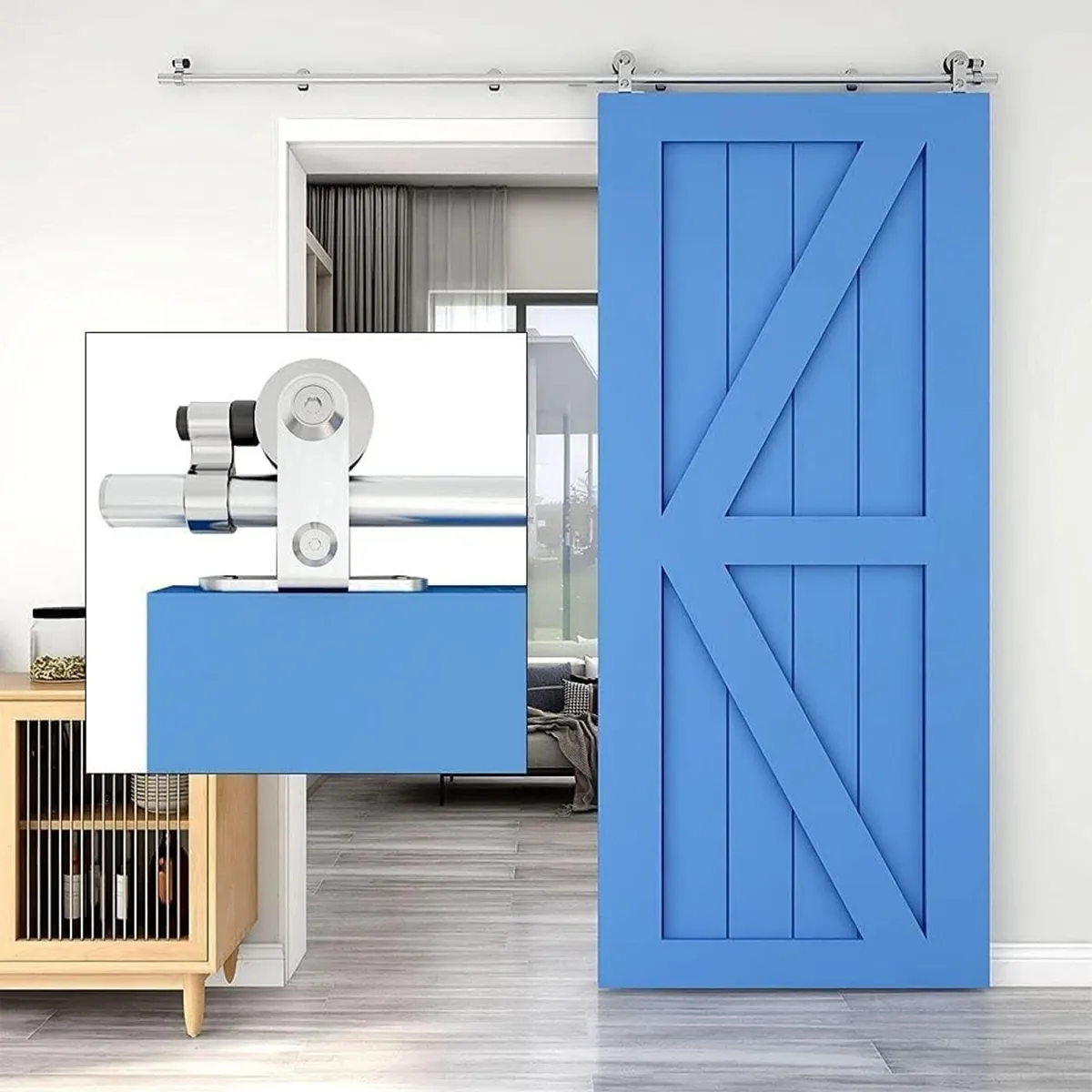 Barn Door Hardware Kit 6.6FT Single Door - Image 4