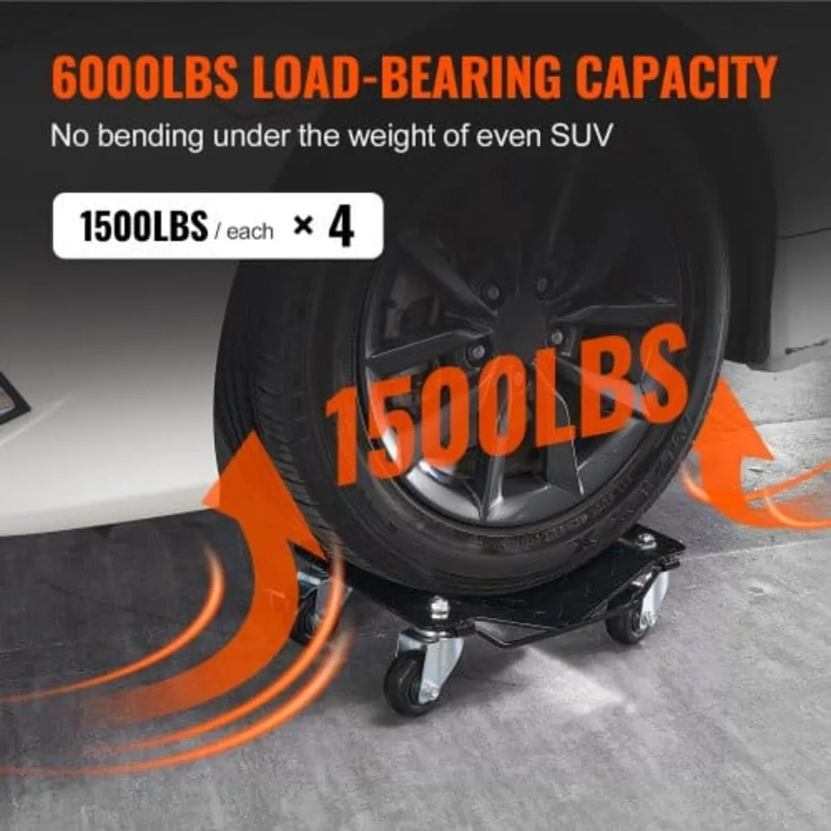 Car Dolly Wheel Tire Dolly 4 PCS Heavy Duty Skate - Image 2