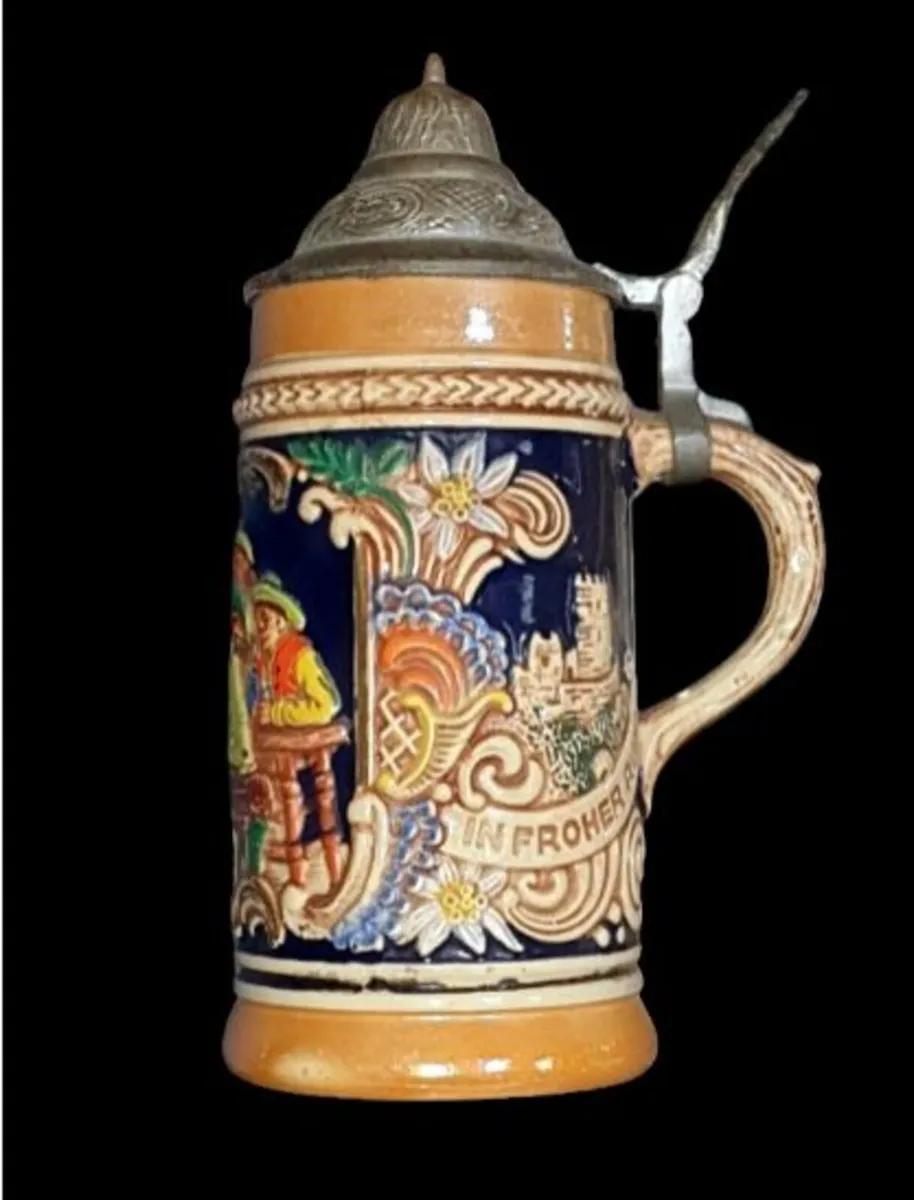 Vintage German Beer Stein by Gerz – Pewter Lid - Image 2