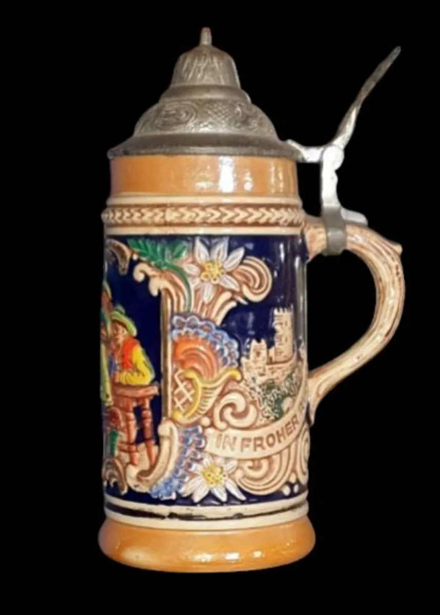 Vintage German Beer Stein by Gerz – Pewter Lid - Image 4