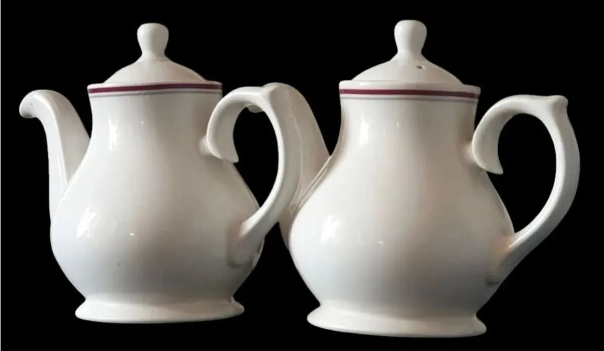 Pair Of Vintage Churchill Hotelware Pots - Image 1