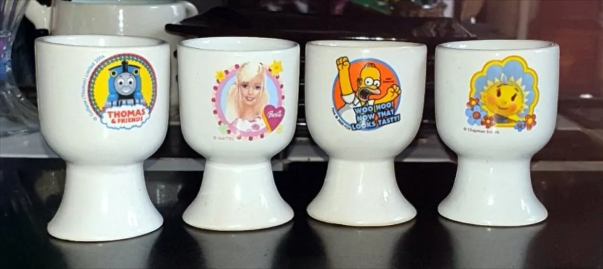Vintage Character Ceramic Egg Cups (Set of 4) - Image 2