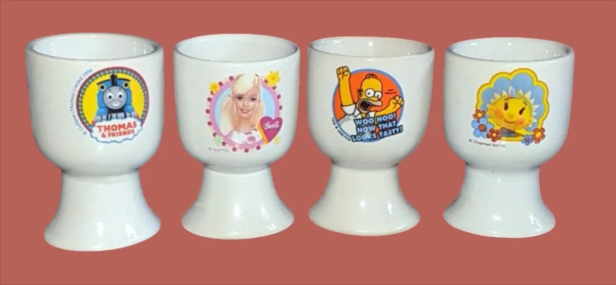 Vintage Character Ceramic Egg Cups (Set of 4) - Image 3