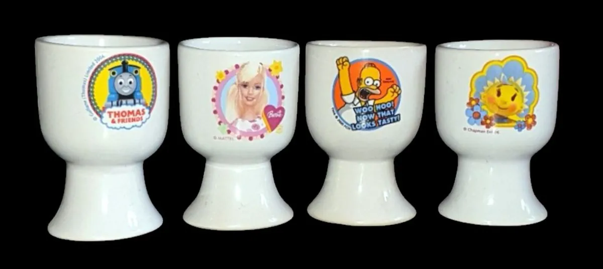 Vintage Character Ceramic Egg Cups (Set of 4) - Image 1