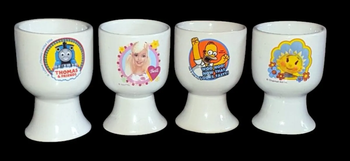Vintage Character Ceramic Egg Cups (Set of 4) - Image 4