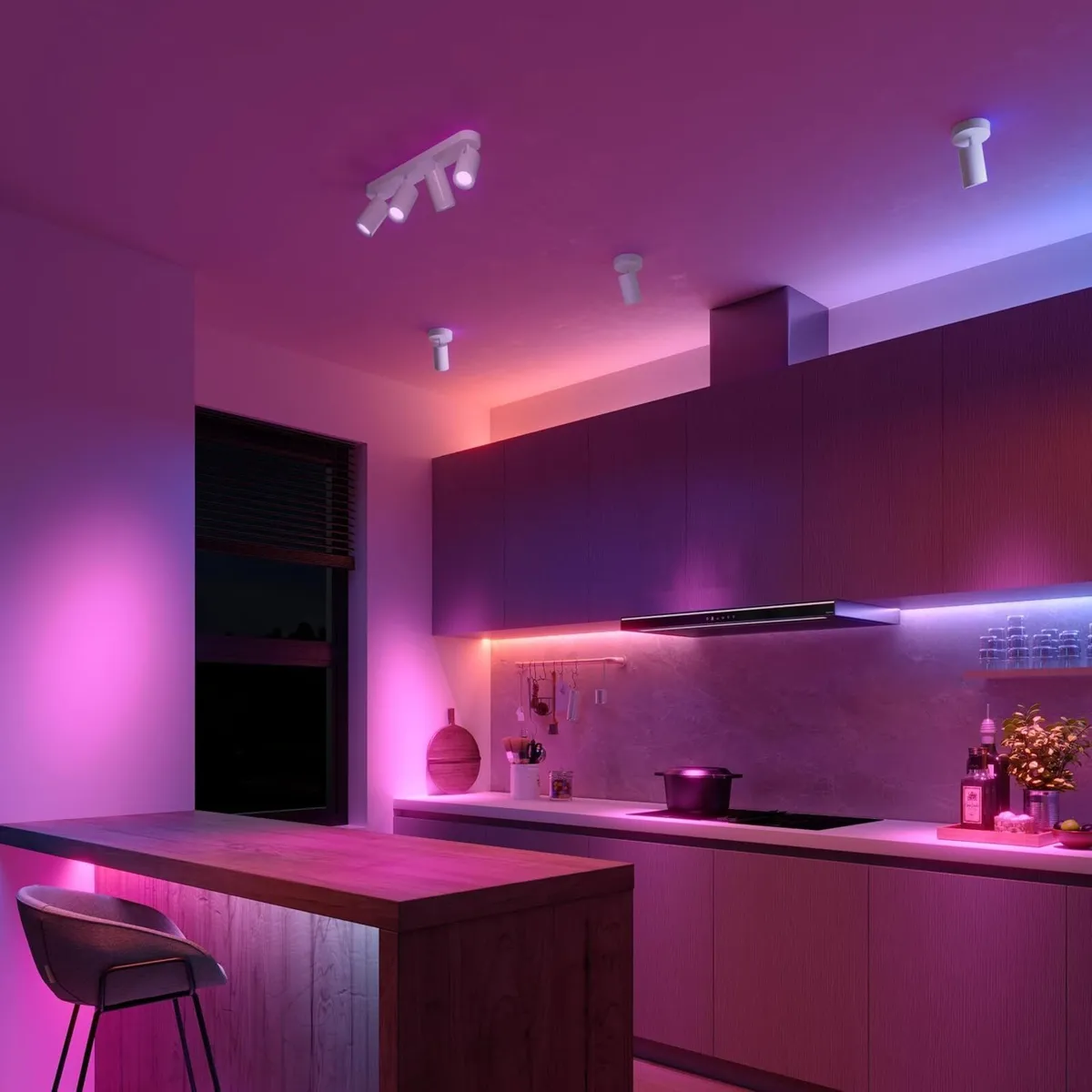Smart LED Ceiling Light Bar 4-Light Spot - Image 4