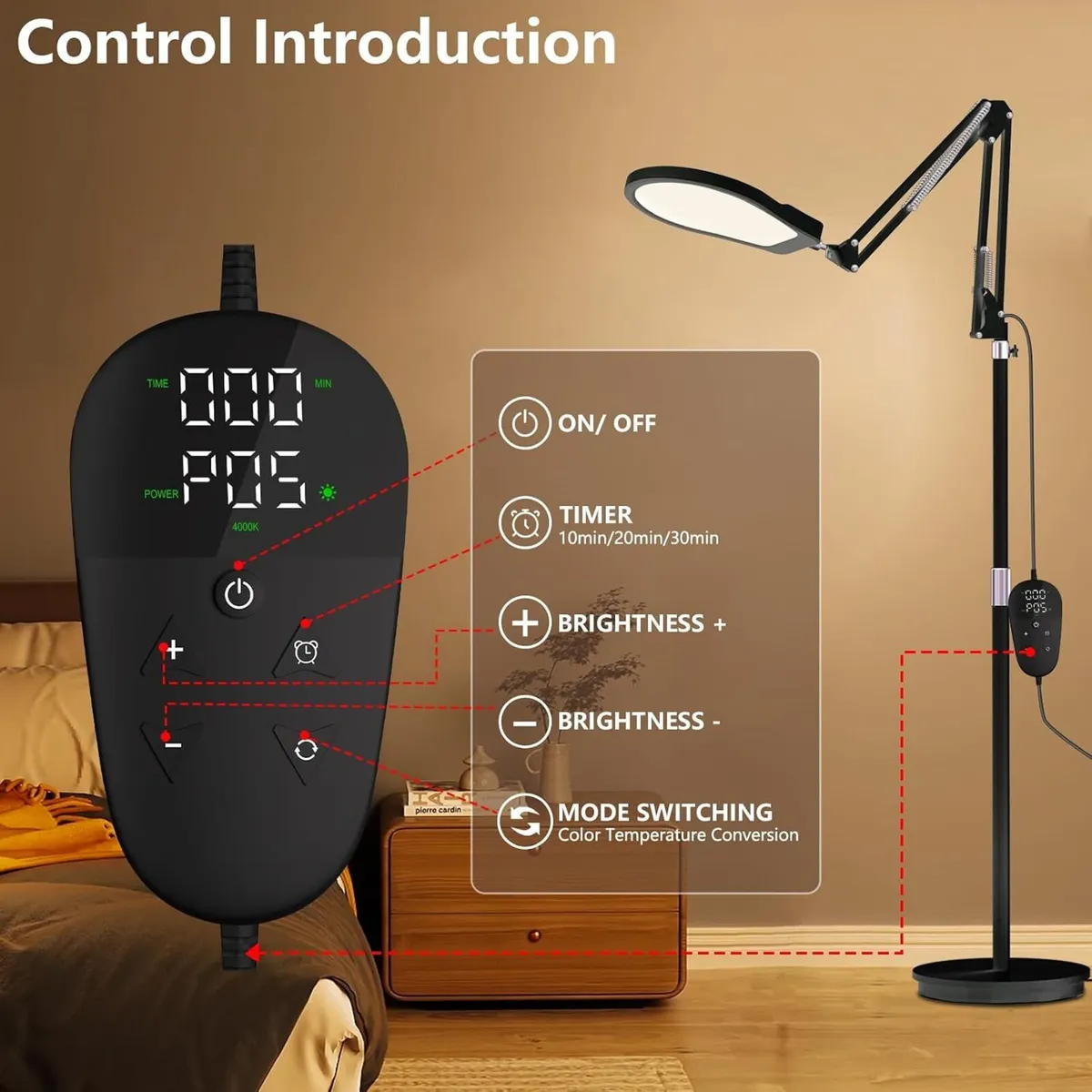 Sad Lamp Lux 20W Light Therapy Floor Shell-Shaped - Image 3