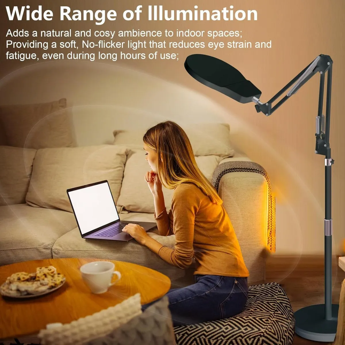 Sad Lamp Lux 20W Light Therapy Floor Shell-Shaped - Image 4