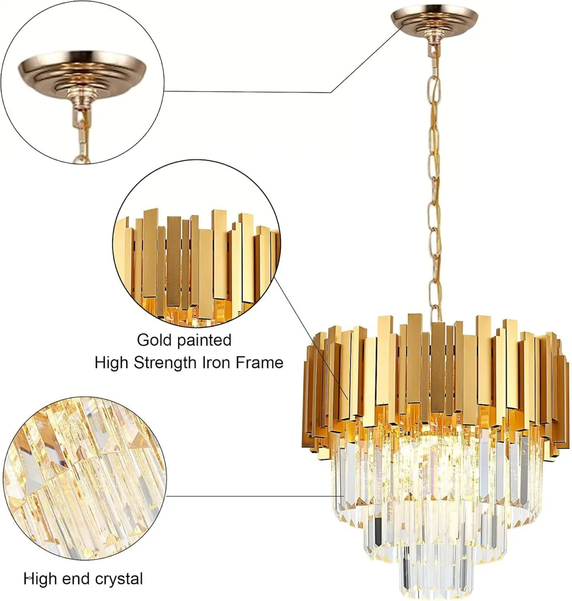 Crystal Chandeliers Ceiling Modern Chandelier - Image 2