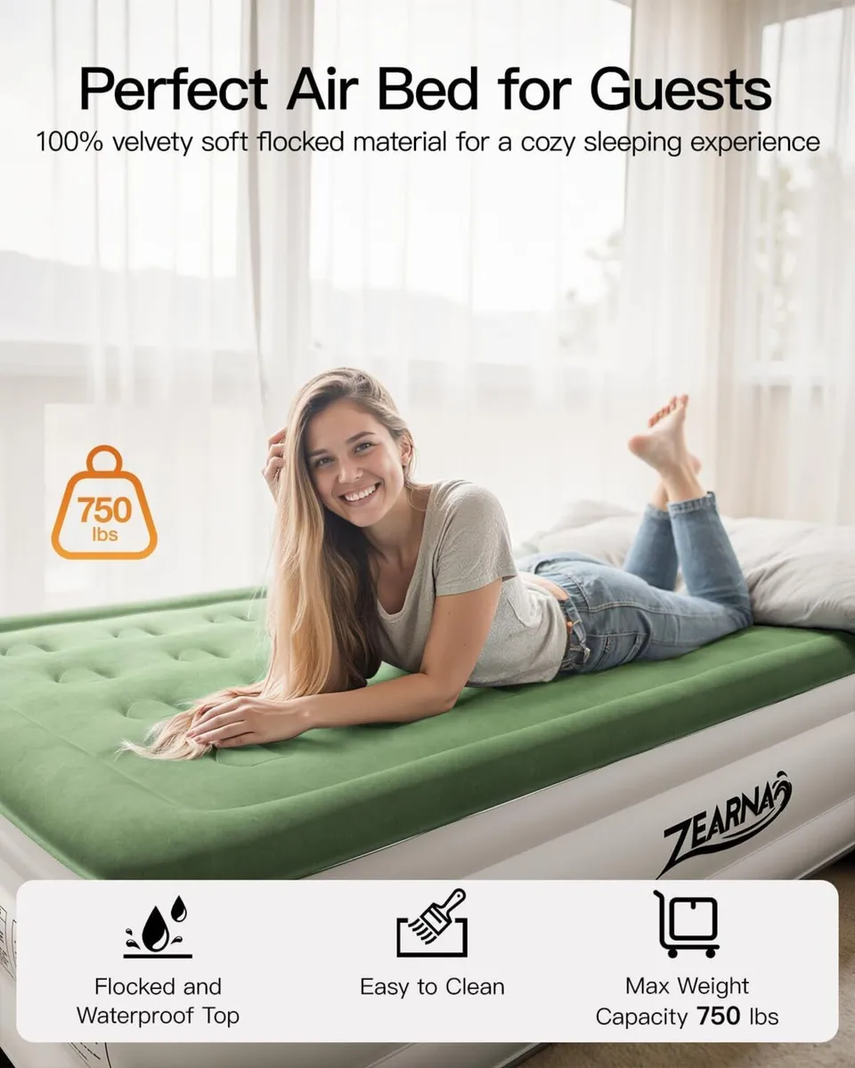 Inflatable Air Mattress Bed Airbed with Built - Image 3