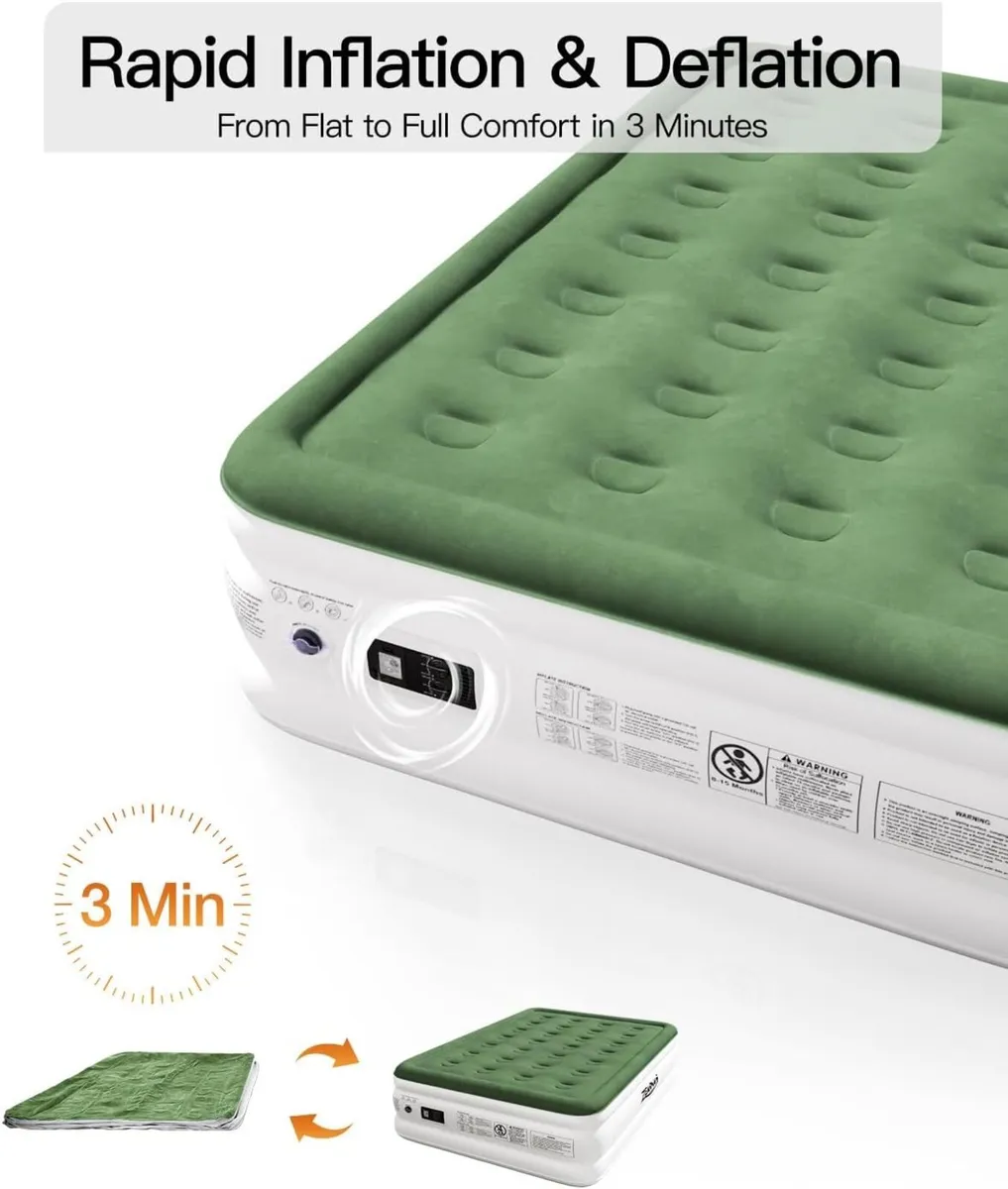 Inflatable Air Mattress Bed Airbed with Built - Image 4