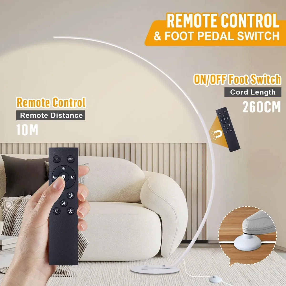 Arc Floor Lamp for Living Room 25W LED - Image 4