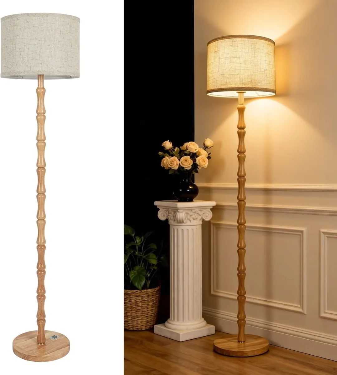 Wood Floor Lamp for Living Room 167CM Tall - Image 1