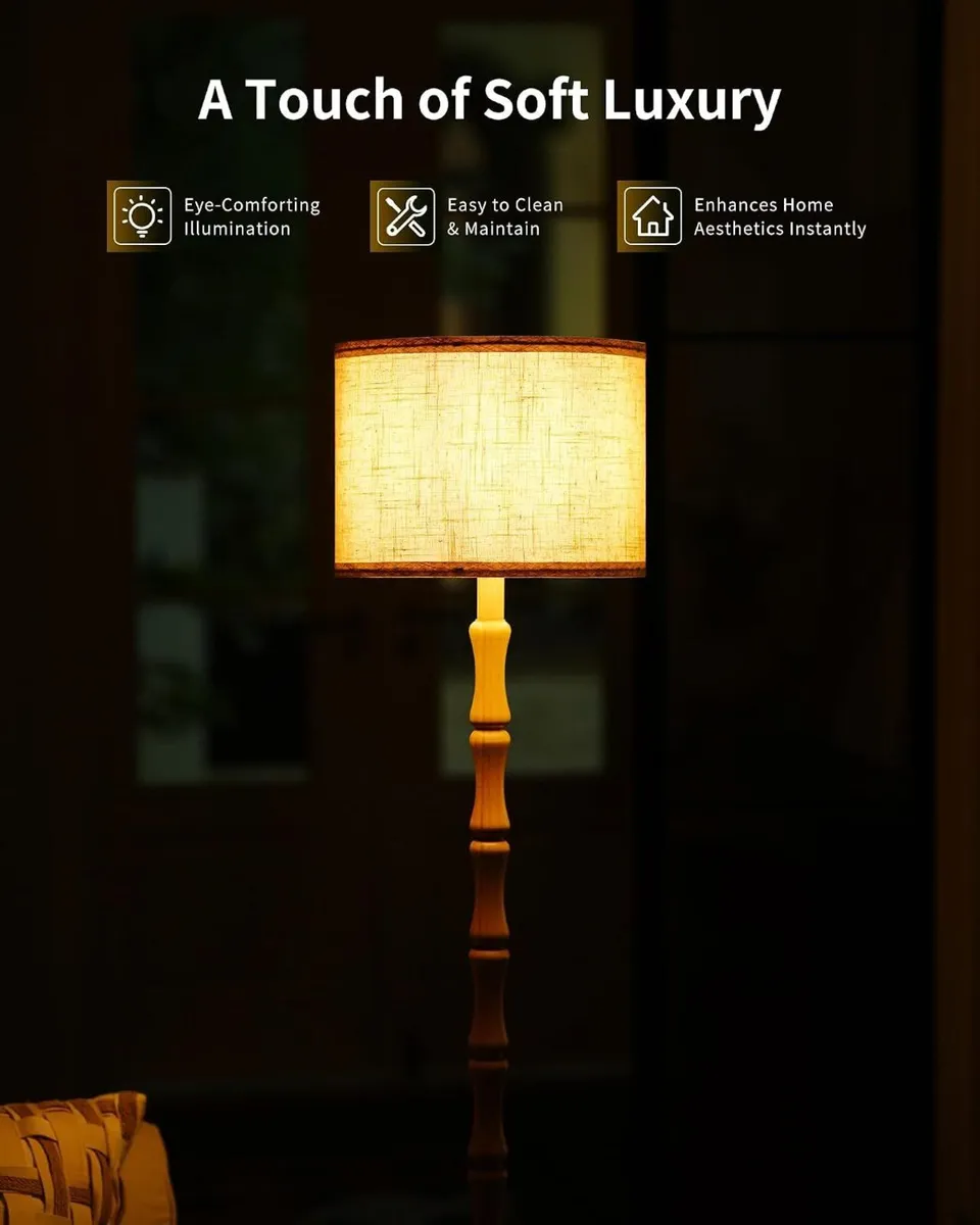 Wood Floor Lamp for Living Room 167CM Tall - Image 4
