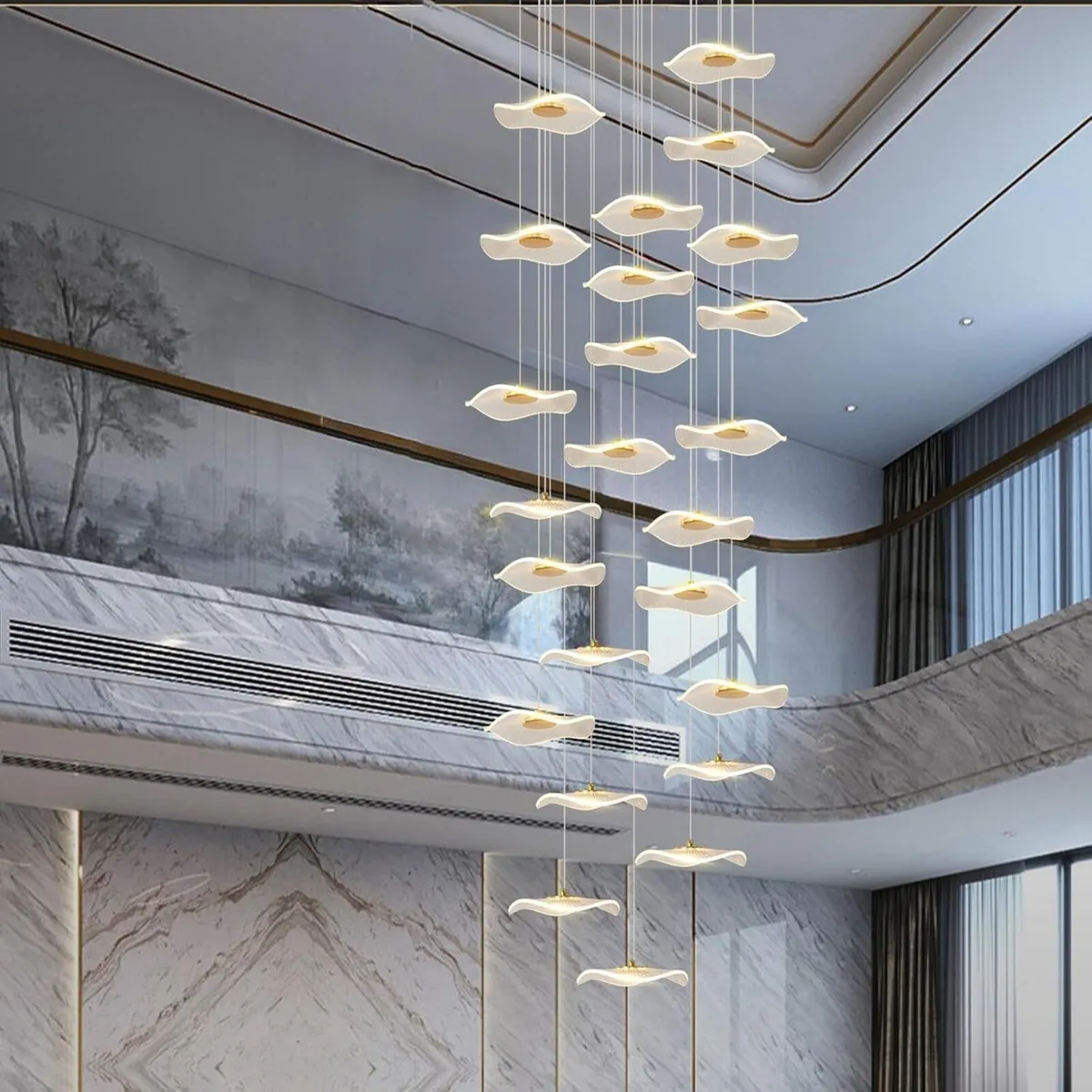 Extra Long Stairwell Chandelier Large Multi-Tier - Image 4