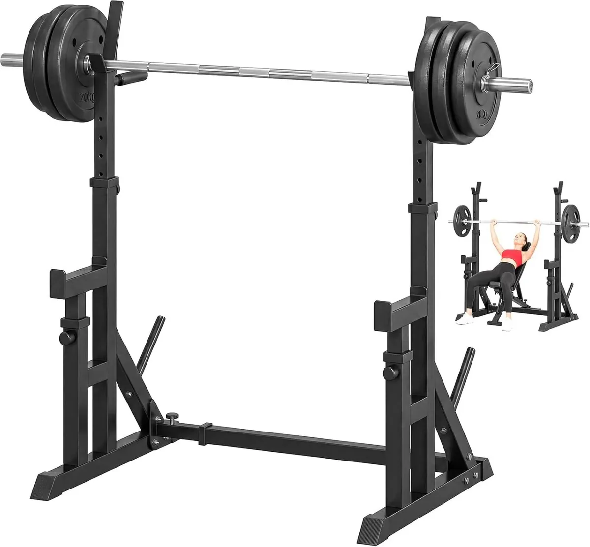 Adjustable Squat Rack 90-150CM Height - Image 1