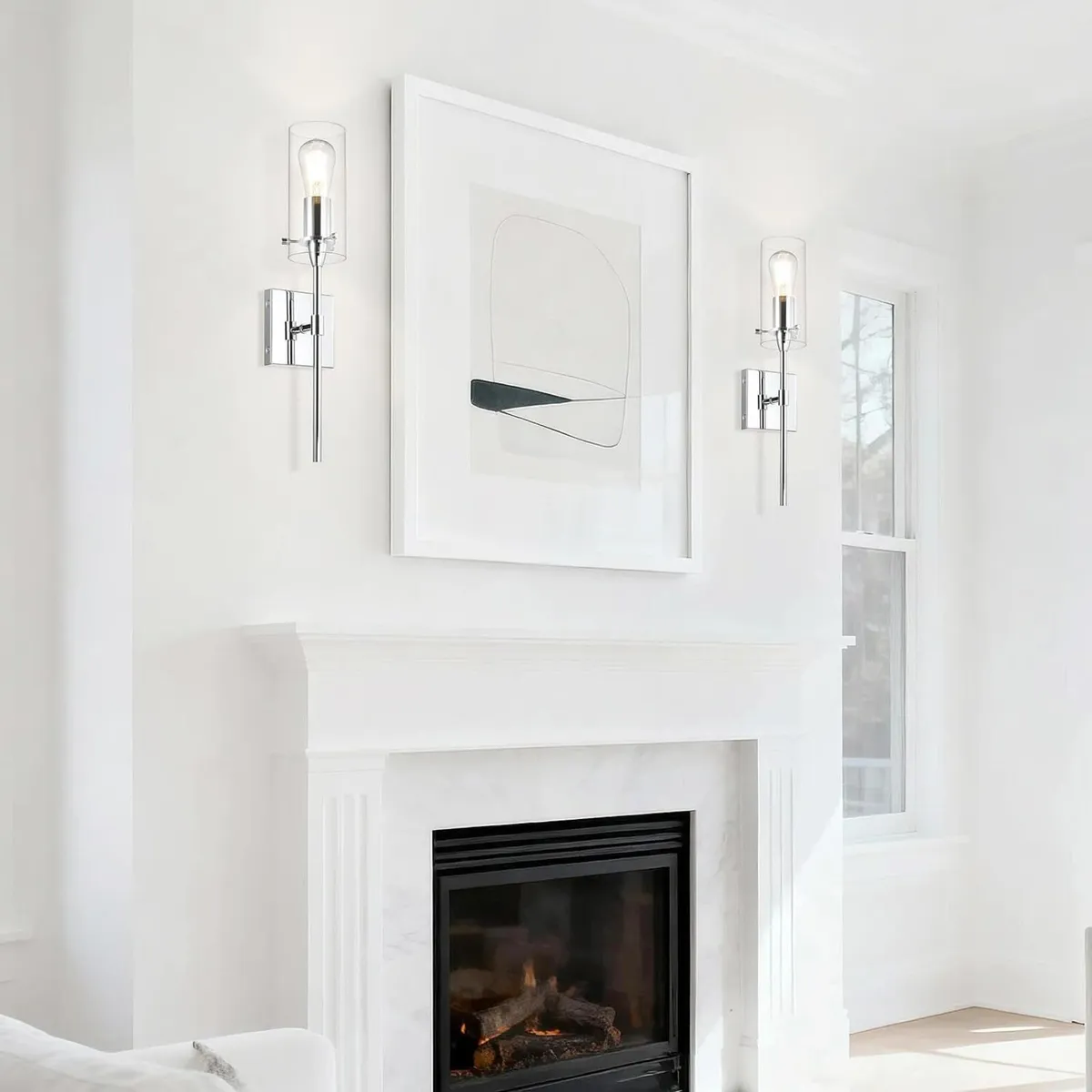 Bathroom Wall Lights Clear Glass Shade - Image 3
