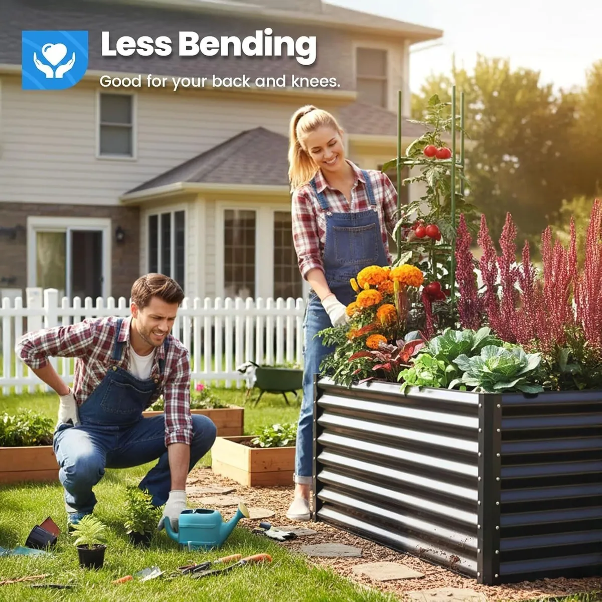 Galvanized Metal Raised Garden Bed Bottomless - Image 3