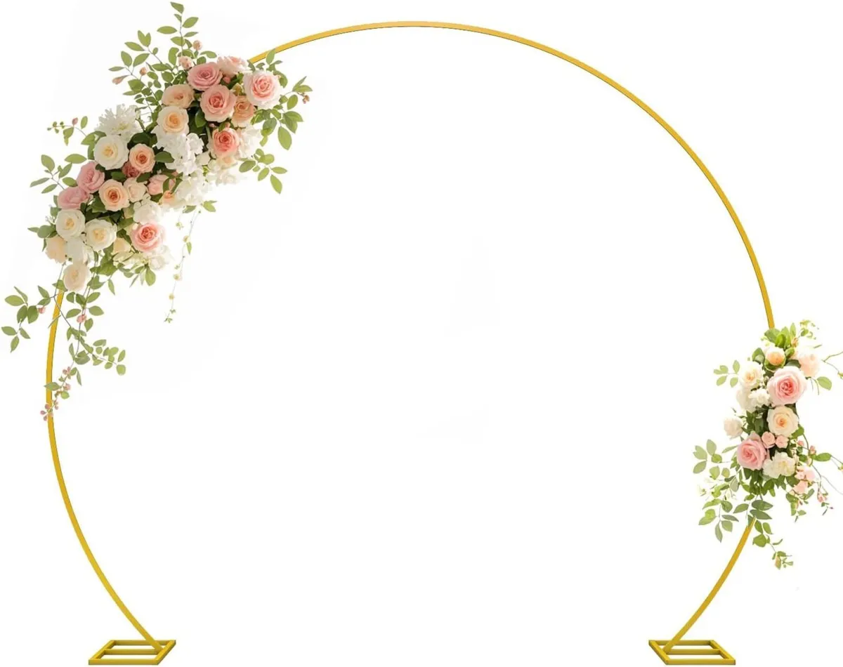 .5FT Round Backdrop Stand Circle Balloon Arch - Image 1