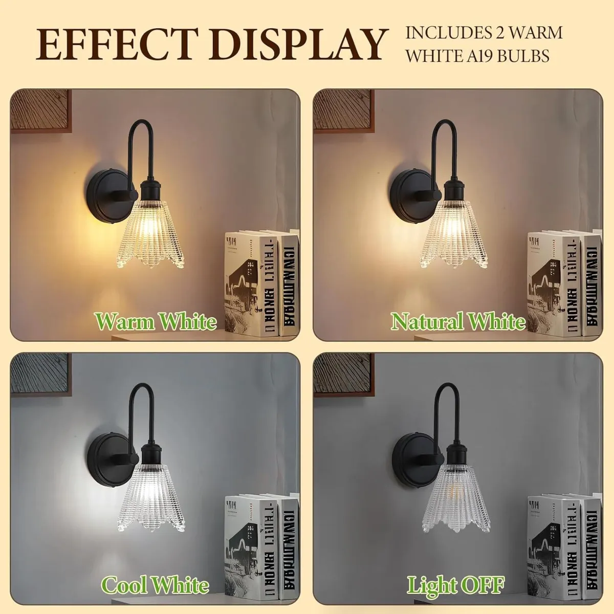 Wall Sconce Vintage Light Fixtures with Long - Image 2