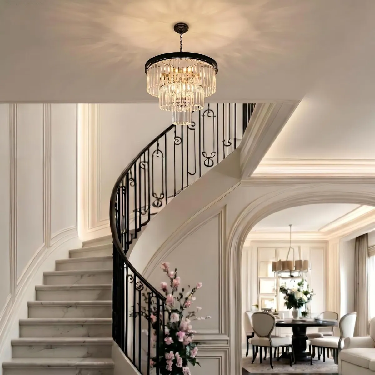 Modern Contemporary K9 Crystal Chandelier Pendant - Image 4
