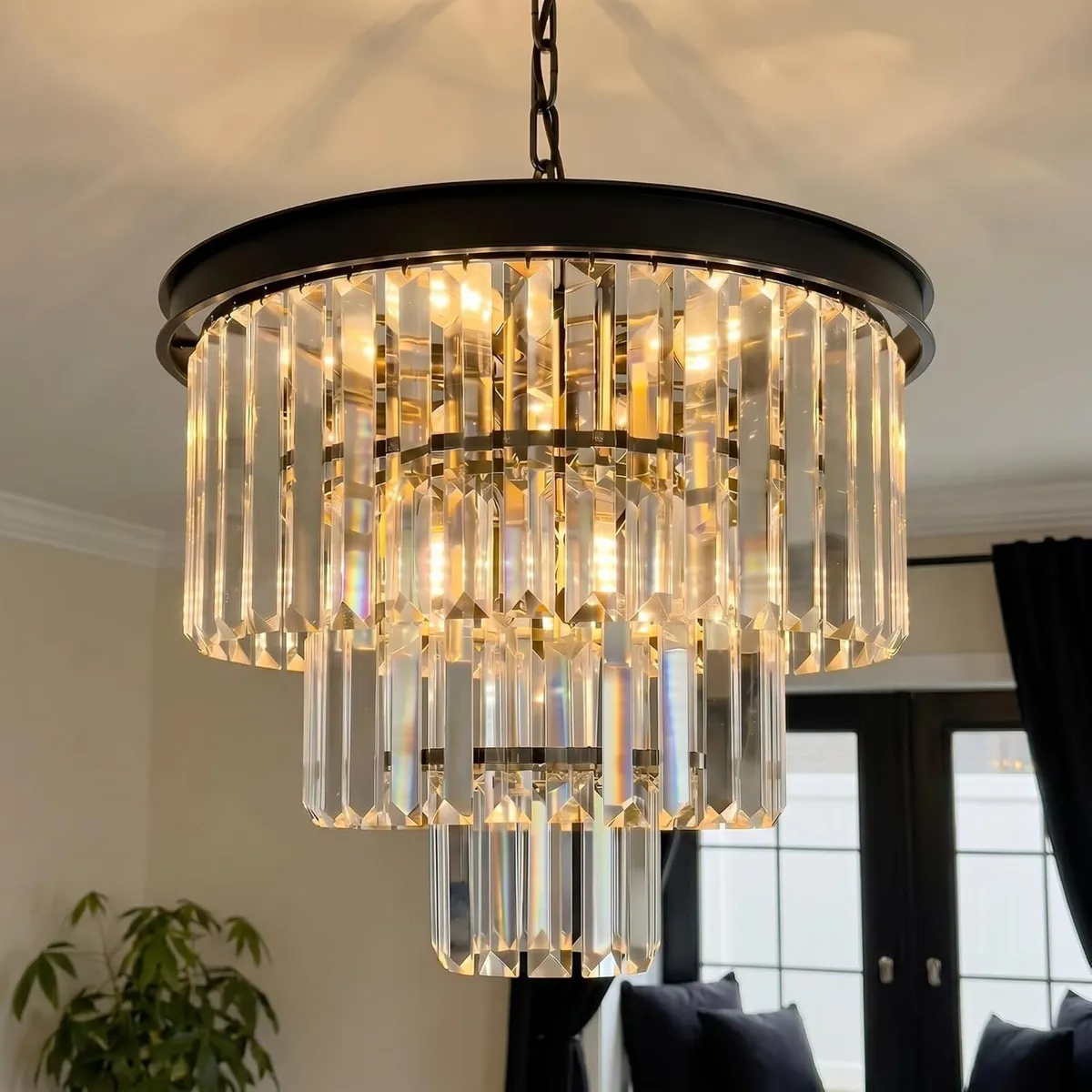 Modern Contemporary K9 Crystal Chandelier Pendant - Image 1