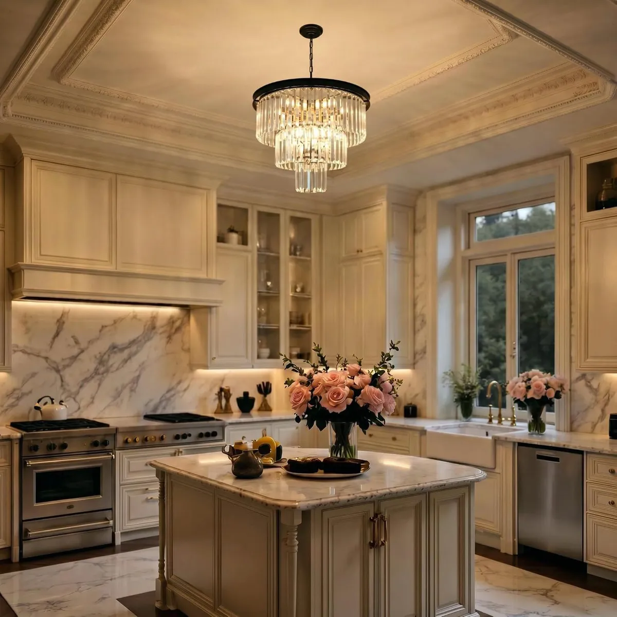 Modern Contemporary K9 Crystal Chandelier Pendant - Image 2