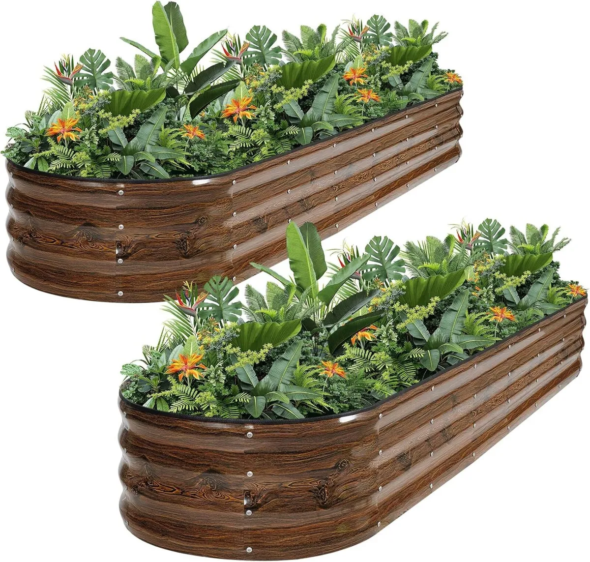 Galvanized Raised Garden Bed Kit 240x60x30CM - Image 1