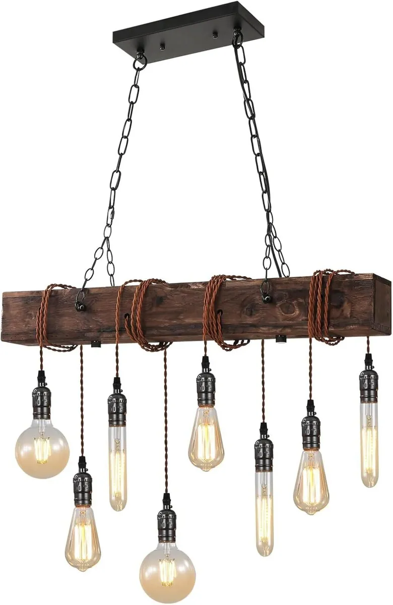 6-Lights Farmhouse Kitchen Island Pendant Light - Image 1