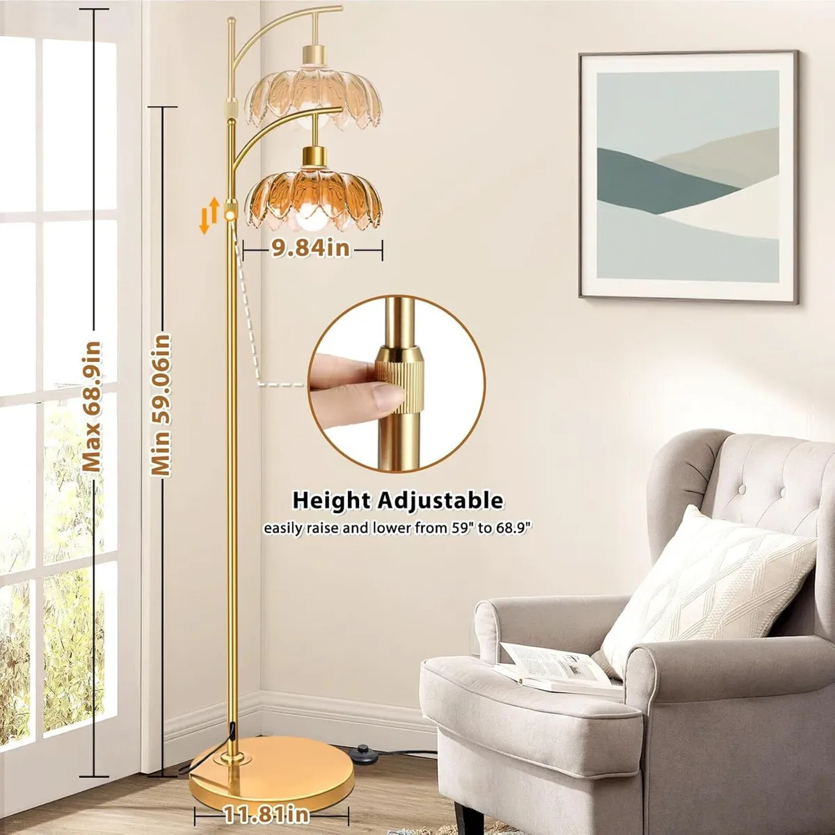 Arc Floor Lamp for Bedroom Living Room Office - Image 3