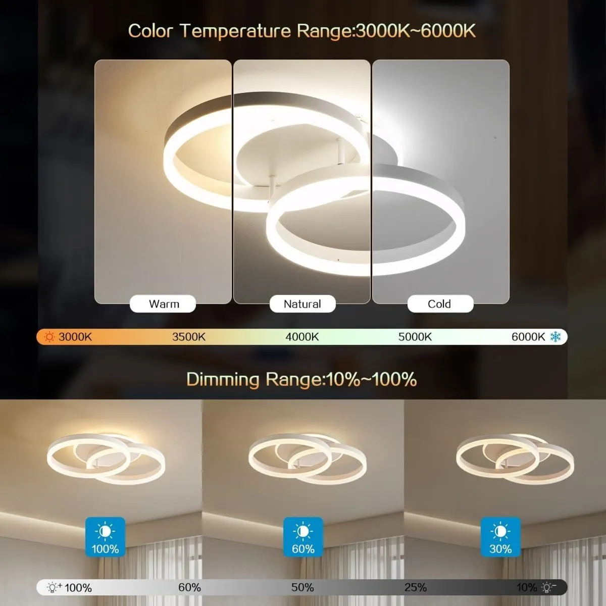 LED Ceiling Light 36W for Living Room 50CM - Image 2
