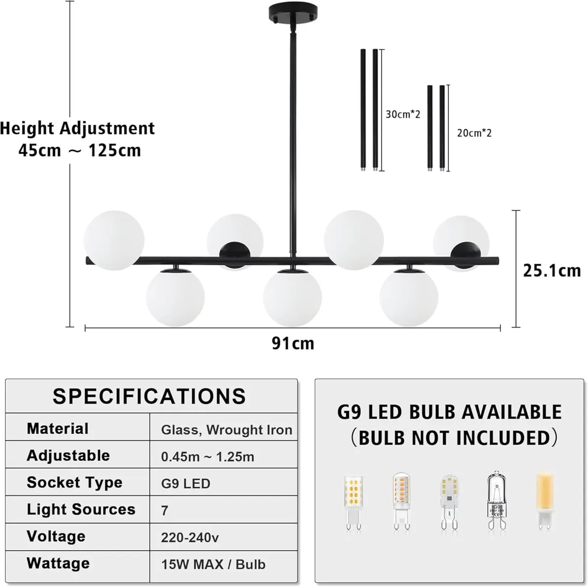 7 Pendant Lights for Kitchen Island Dining Room - Image 3