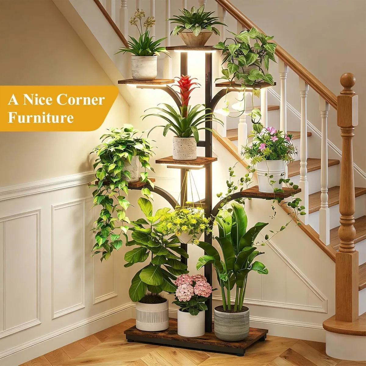 Plant Stand Indoor with Grow Lights - Image 3