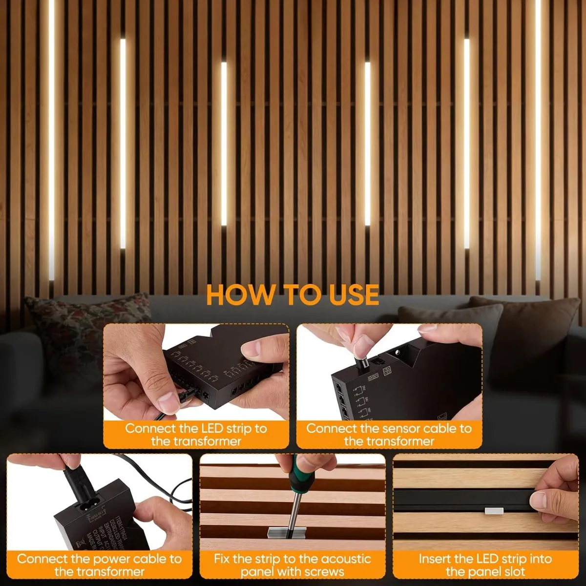 LED Strip Lights for Acoustic Wall Panels 6 - Image 3