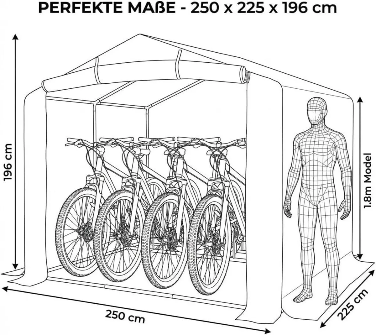 Bike Shed: Outdoor Garden Bicycle Storage Tent - Image 3