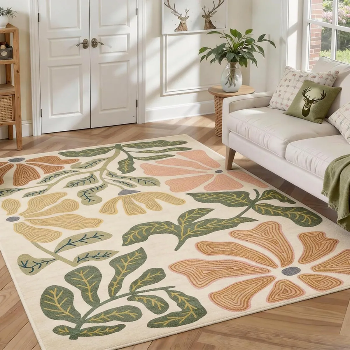 Rugs Living Room Washable Non Slip Area - Image 1