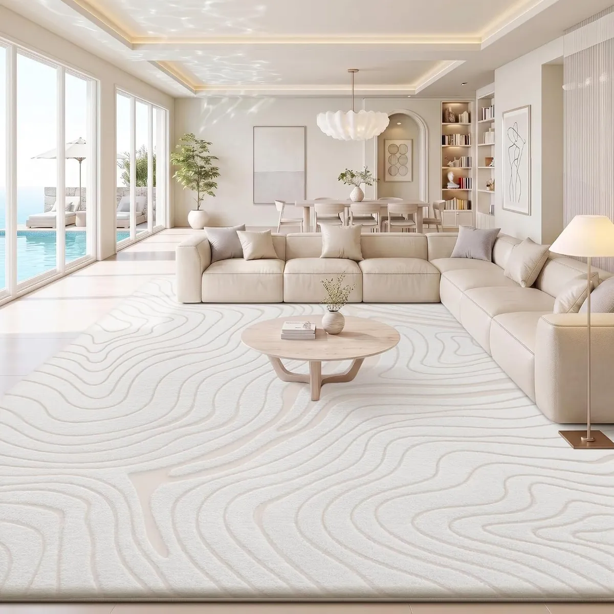 Rugs Living Room and Apricot Area Rug - Image 2