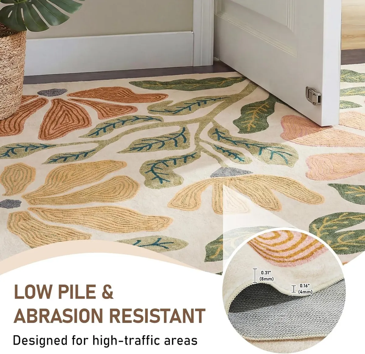 Rugs Living Room Washable Non Slip Area - Image 4