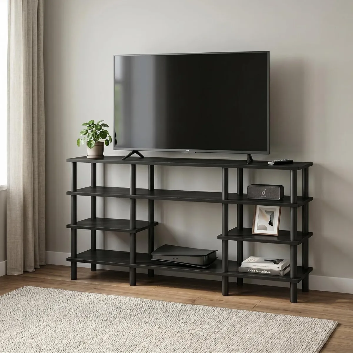 TV Stand 4-Tier Multipurpose Wide Shelf - Image 2