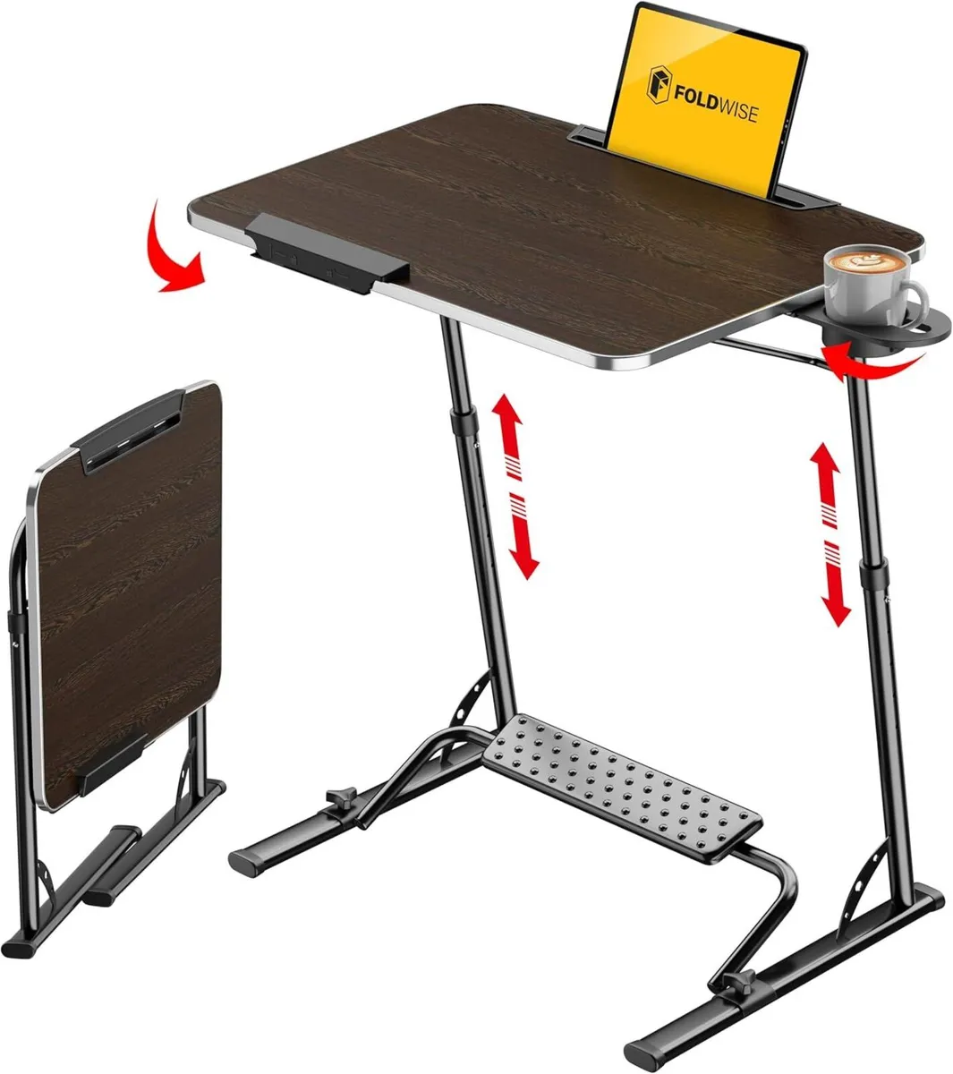 Folding Laptop Table for Sofa Sturdy Work Dinner - Image 1