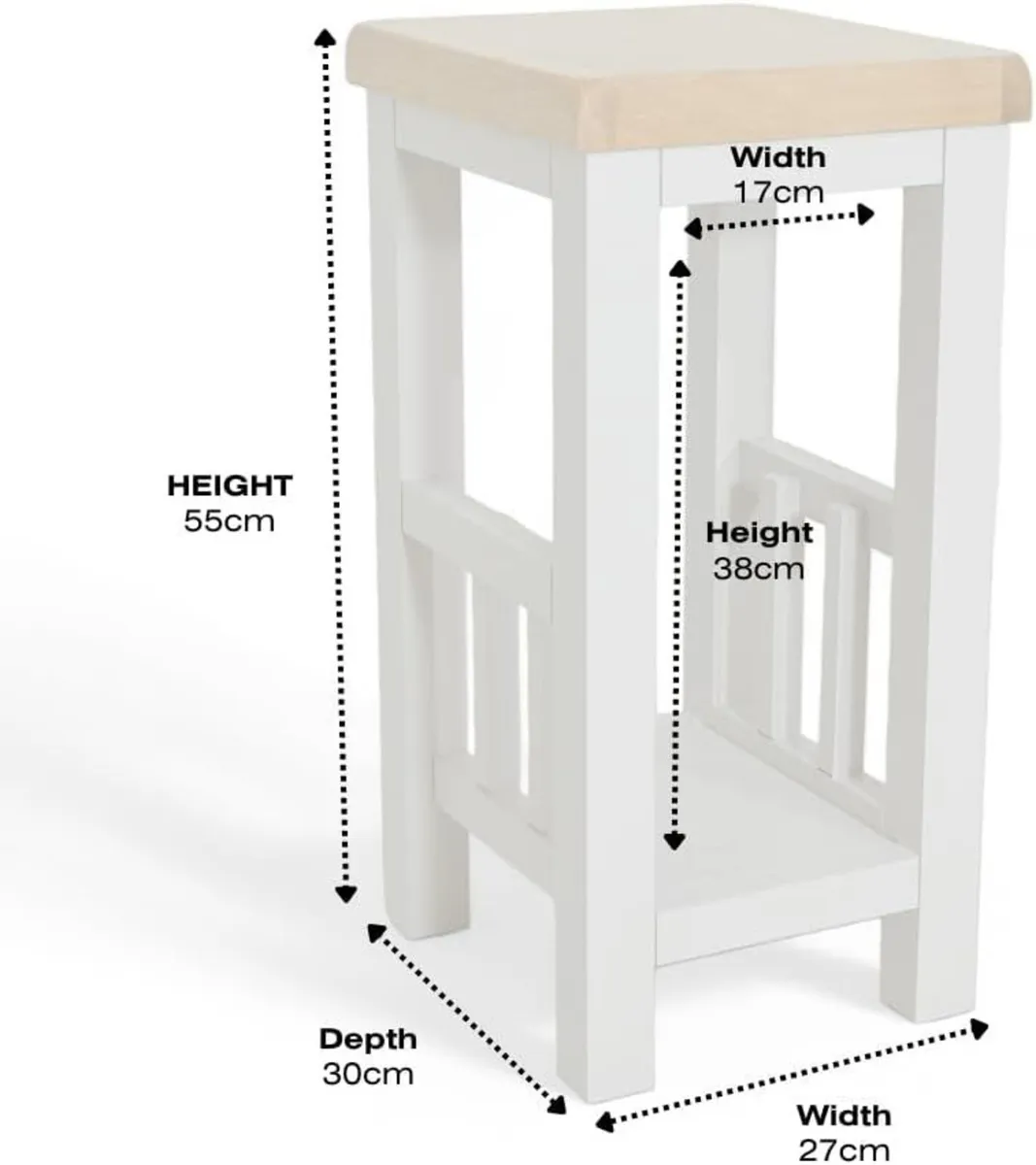 Grofurniture Snow Side Table Painted End - Image 2