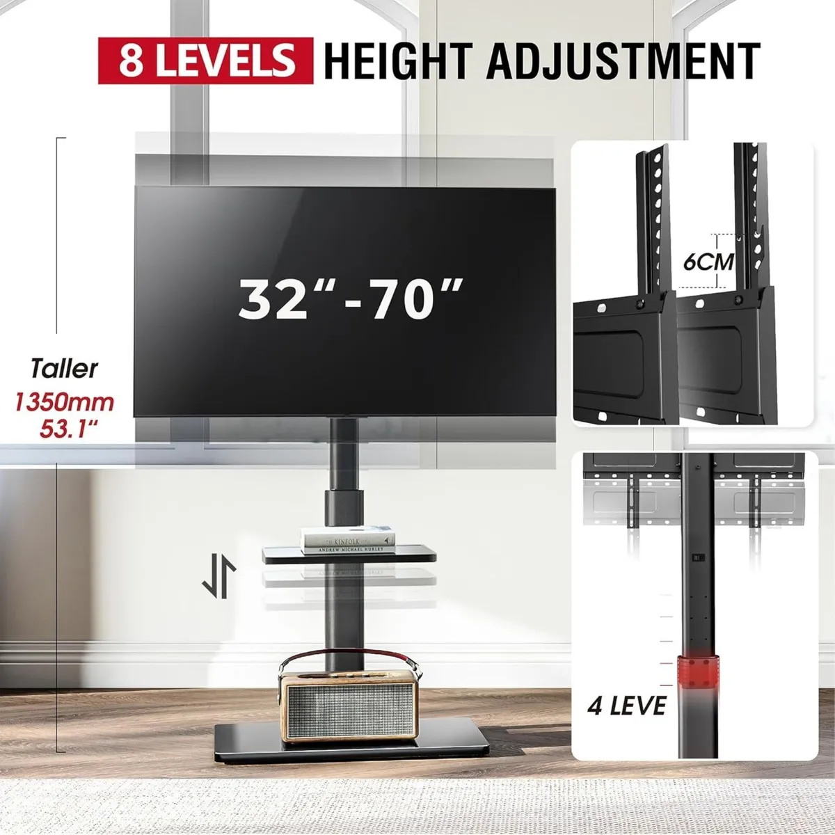 TV Stand Floor for 32-70 Inch Tvs Up - Image 3