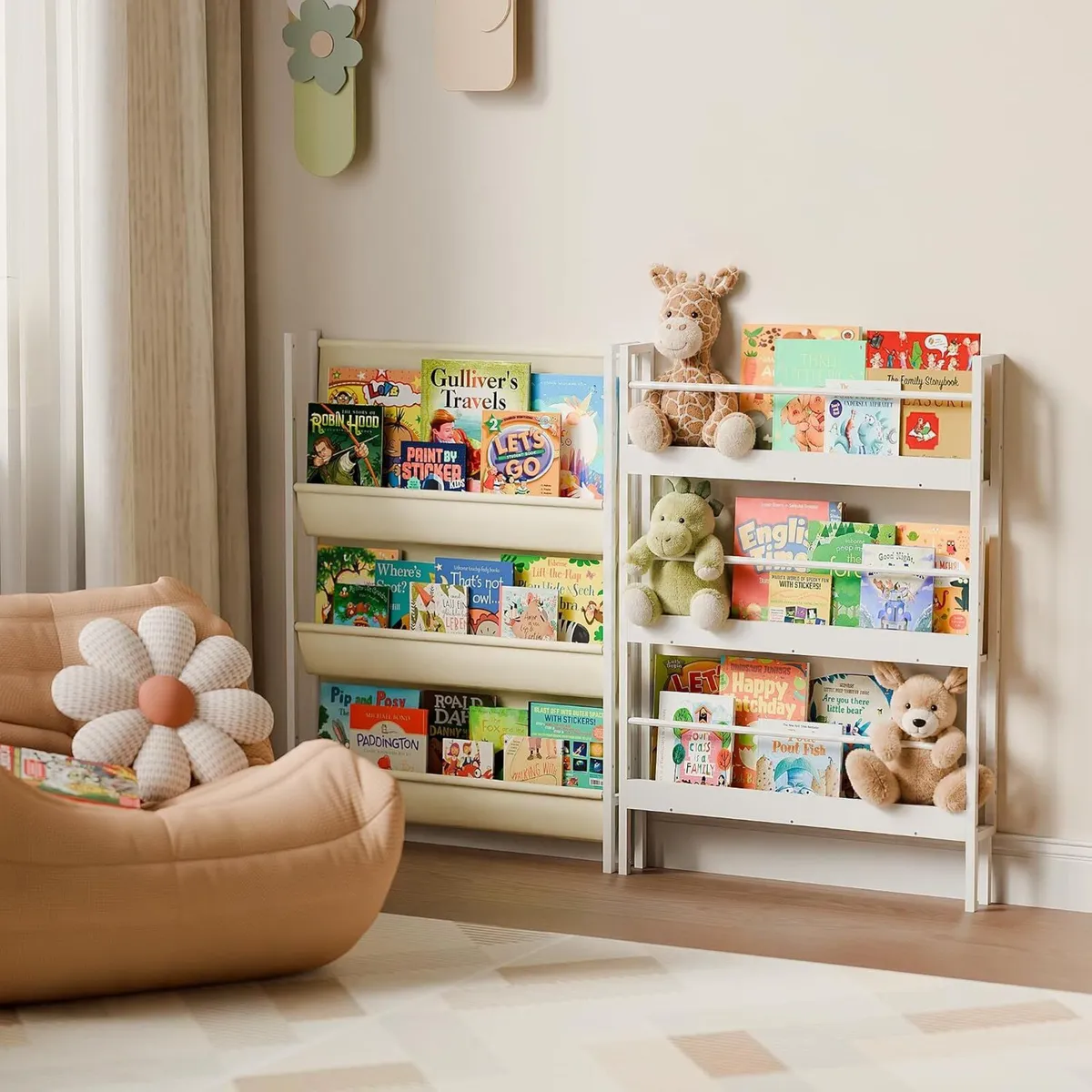 Kids Bookshelf Wall Mounted 6-Tier - Image 1