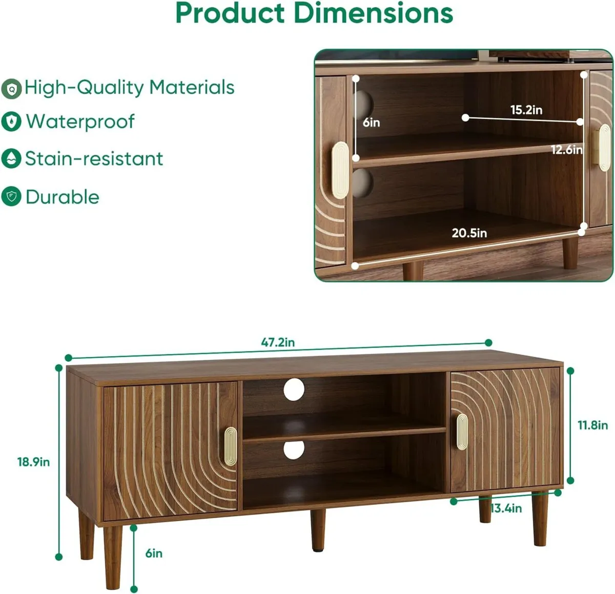 43" TV Stand for Tvs Up to 55 - Image 2